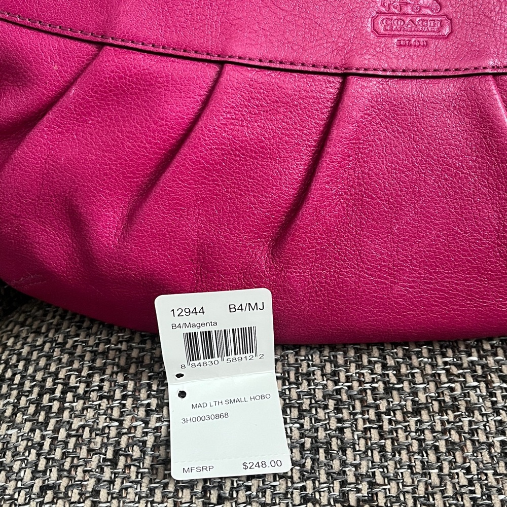 Coach Madison Hot Pink/Magenta Leather Shoulder Bag - Picture 15 of 15